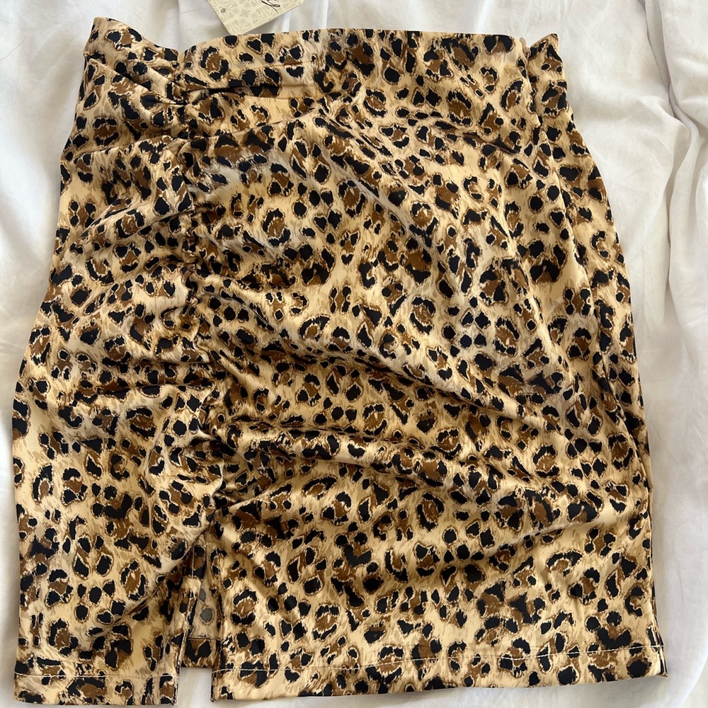 Free people Leopard Print Skirt
